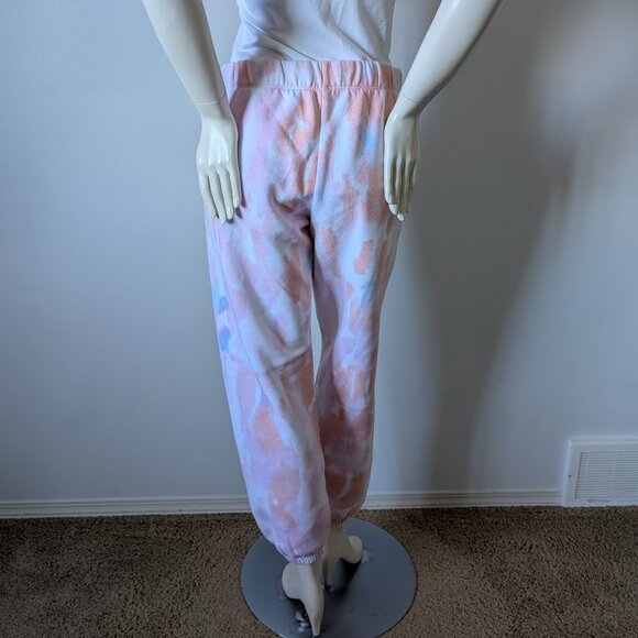 Lazy Pants - Tie Dye Pink/Blue Warm Jogging Pants - Size - M - Picture 5 of 7